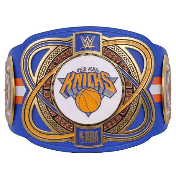 New York Knicks Championship Title Belt full view by Absolute Belts