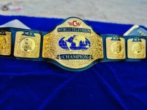 WCW World Television Championship Replica Belt Full View
