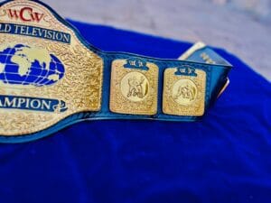 WCW World Television Championship Replica Belt Side Plate Detail