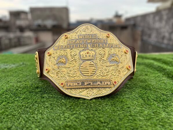 World Heavyweight Wrestling Champion Replica Belt – 6mm CNC HD 3D Platess | Hand-Textured | 24K Gold | Full Original Leather | CZ Stones