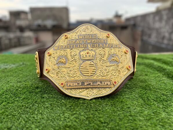 Ric Flair WCW Championship Belt Replica Full View 24K Gold