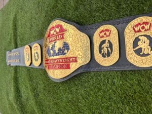 WCW Light Heavyweight Belt Replica Custom Side Plate Detail