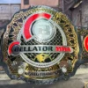 Bellator MMA Championship Belt for sale full view gold plated black leather heavyweight