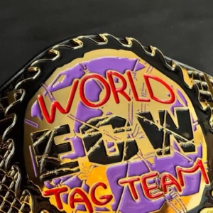 ECW World Tag Team Championship replica belt for sale full view 4mm zinc