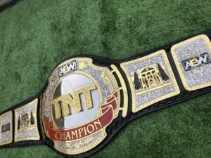 AEW TNT Replica Belt side plate – AEW TNT logo gold silver engraved zinc plate