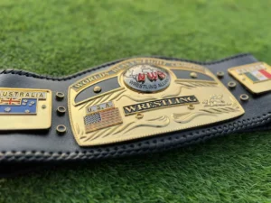 NWA Ten Pounds of Gold Belt Zinc Gold Full View
