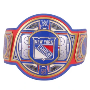 WWE New York Rangers NHL Belt close plate – Rangers WWE logo zinc etching main plate