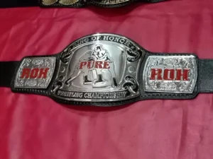 ring of honor pure world championship replica custom side plates gold plated zinc dual view