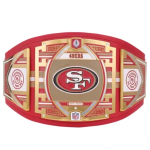 San Francisco 49ers belt replica close plate view zinc alloy etching championship