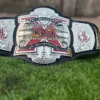 TNA X Division replica belt full view silver finish