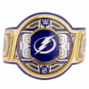 Tampa Bay Lightning championship belt close plate view zinc alloy etching