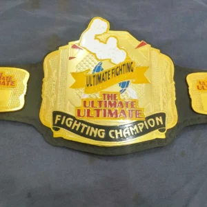 UFC Ultimate Fighting 5 Championship Belt Replica Chrome Zinc Genuine Leather