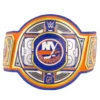 WWE New York Islanders NHL Belt close plate – Islanders WWE logo zinc etching detail
