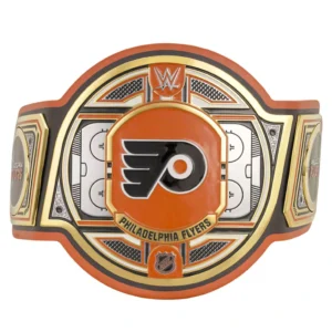 WWE Philadelphia Flyers championship belt close plate zinc alloy etching detail