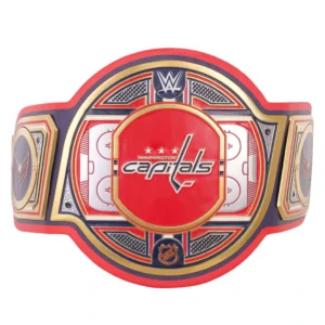 Washington Capitals WWE belt main plate close view zinc alloy etching