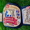 WWF European Championship Belt Side Profile 4mm Zinc Plates Wing Shield Design