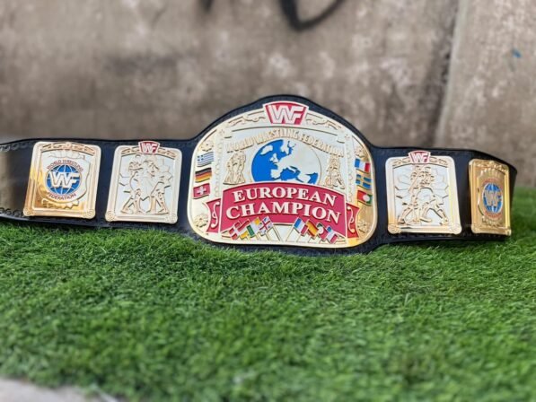 WWF European Championship Belt Full Display 4mm Zinc Adult Size 50 Inch Classic