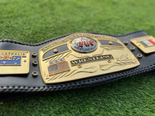 🏆 NWA Worlds Heavyweight Wrestling Championship Belt – 4mm Zinc Plates (Ten Pounds of Gold Replica)