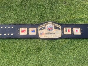 NWA Ten Pounds of Gold Belt Zinc Gold Full View