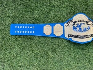NWA World Tag Team Belt Custom Side Plates Eagle Motif Gold View