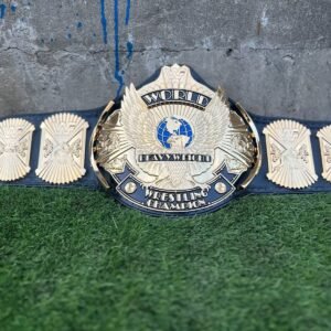 WWF WINGED EAGLE BELT 6MM CNC PLATES 24K GOLD