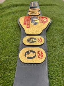 WCW Light Heavyweight Belt Replica Custom Side Plate Detail
