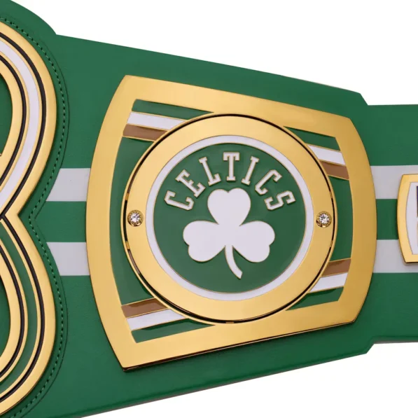 Boston Celtics championship belt leather strap 52 inch hand tooled original