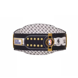 WWE Brooklyn Nets championship belt genuine hand tooled leather strap 52 inch adjustable fit