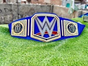 Roman Reigns belt blue Universal Championship 16MM CNC 24K gold