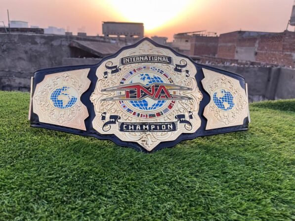TNA International Championship Replica Belt – 4mm Zinc Plates | 24K Gold Plating | Premium Original Leather Strap