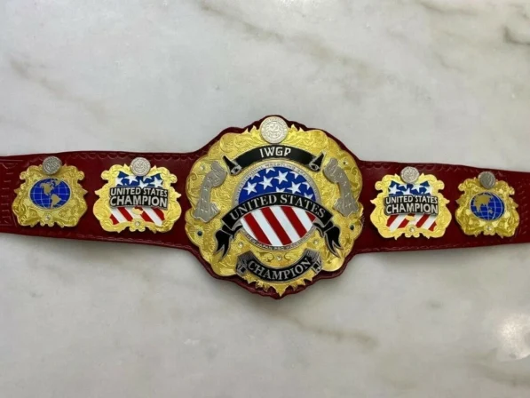 iwgp united states championship replica in 4mm zinc dual gold plated