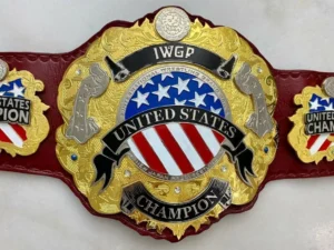 iwgp us heavyweight championship replica in 4mm zinc dual gold plated
