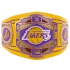 Los Angeles Lakers Legacy Replica Belt close plate view with deep etching