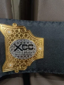 XCC MMA Championship replica belt leather strap view - adjustable premium strap
