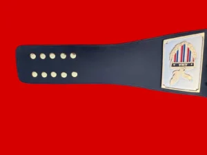 AWA World Heavyweight Wrestling Champion Belt Replica genuine handcrafted leather strap snap closure adult size