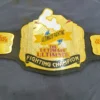 Old UFC SuperFight Championship Belt replica with 4mm zinc plates and chrome leather strap