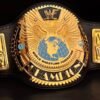 WWF Big Eagle Belt with 4mm CNC plates and genuine cowhide leather strap