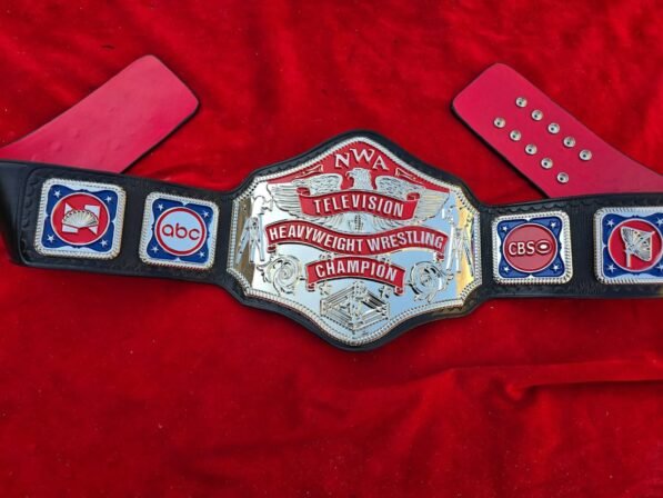 ⭐ NWA Television Heavyweight Wrestling Championship Replica Belt – 4mm Zinc Plates –  Hand-Crafted