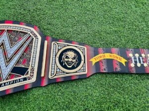 Fiend belt custom horror-themed side plates