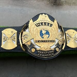 WWF Winged Eagle Belt heavyweight championship replica with dual plated 4mm zinc CNC plates