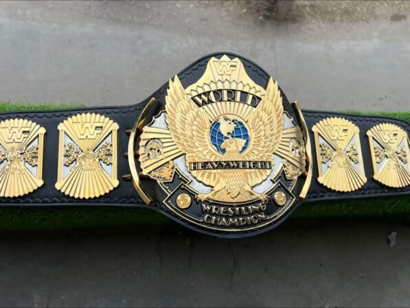 WWF Winged Eagle Belt heavyweight championship replica with dual plated 4mm zinc CNC plates