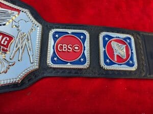 NWA World Television Championship Belt Vintage TV Side Plates View