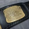 WCW championship belt side plates 4mm brass construction with gold finish detail