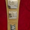 WWF intercontinental belt white leather straps genuine cowhide 6mm thickness championship wrestling replica golden strap