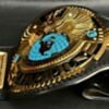 WWF Big Eagle Belt side plates with world heavyweight championship design