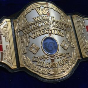 Hulk Hogan 85 heavyweight wrestling championship belt with 4mm brass plates and gold plating
