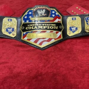 WWE United States Championship replica belt 4MM brass plates genuine leather strap acrylic rhinestones by Absolute Belts