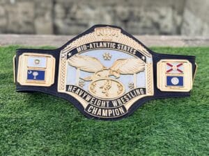 WA Mid Atlantic United States Championship Belt Gold Full View