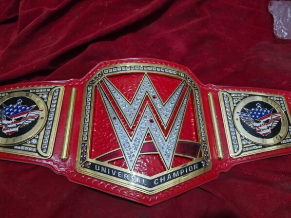 WWE Red Universal Championship Replica Belt – Premium  4MM ZINC Plate