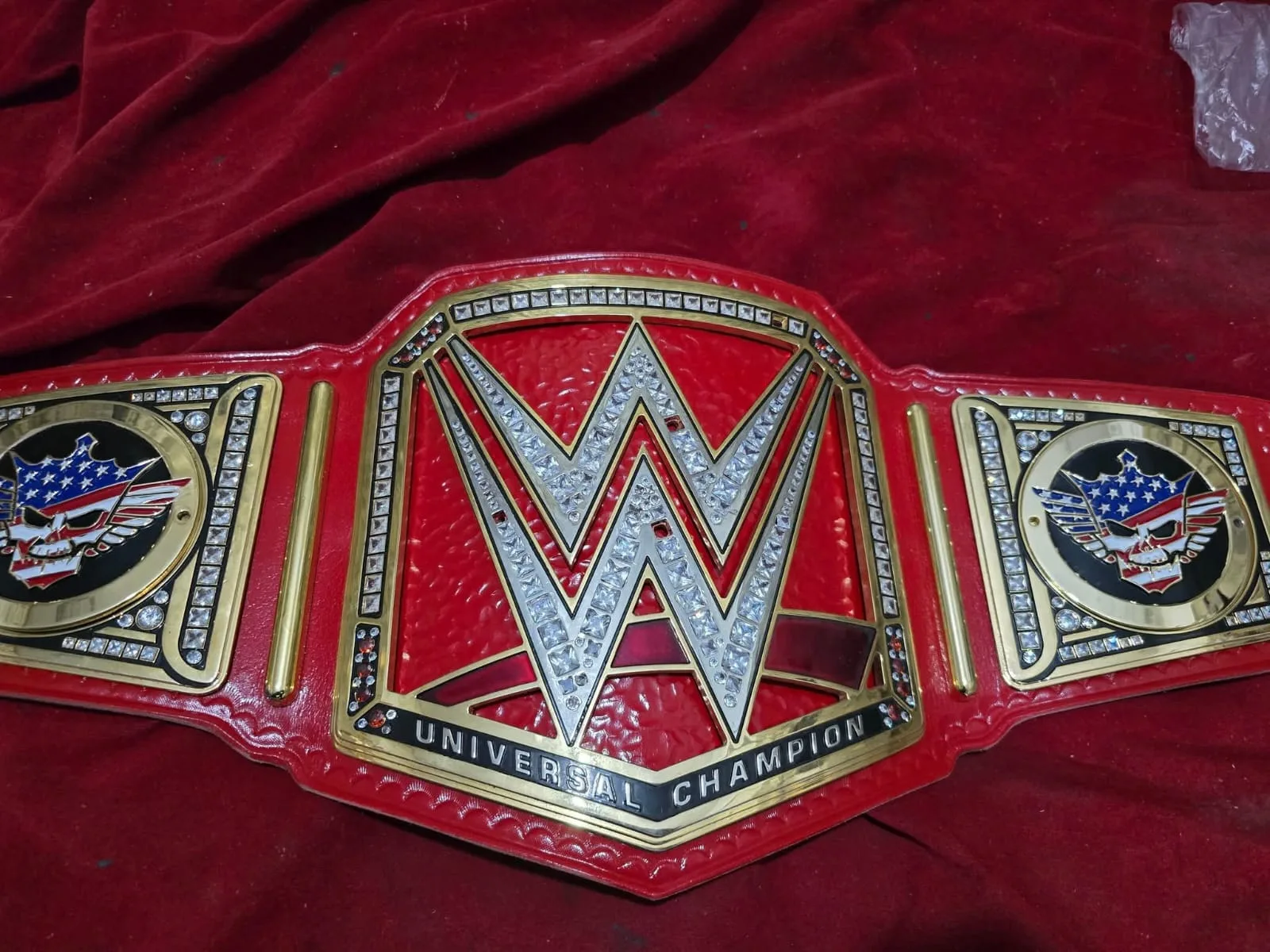WWE Red Universal Championship Belt – 4MM Zinc | 24K Gold 